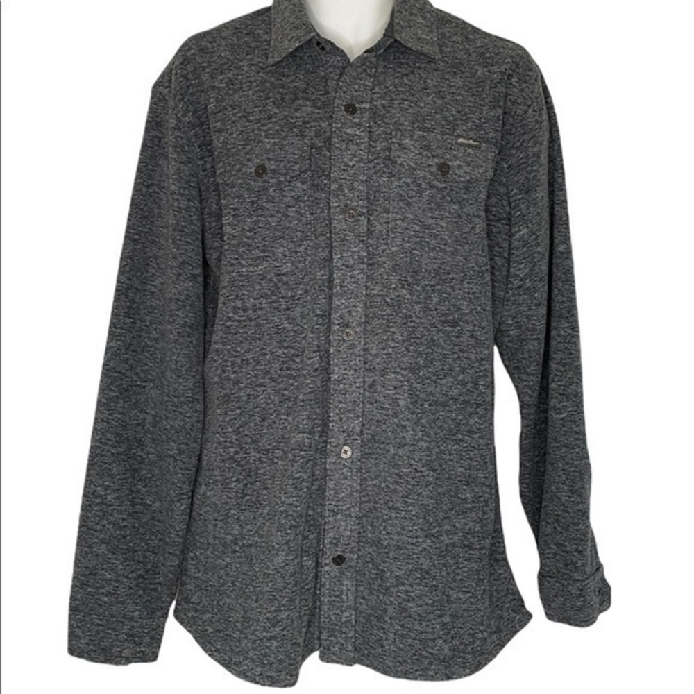 Eddie Bauer Gray Fleece-like Men’s Shirt Size TM